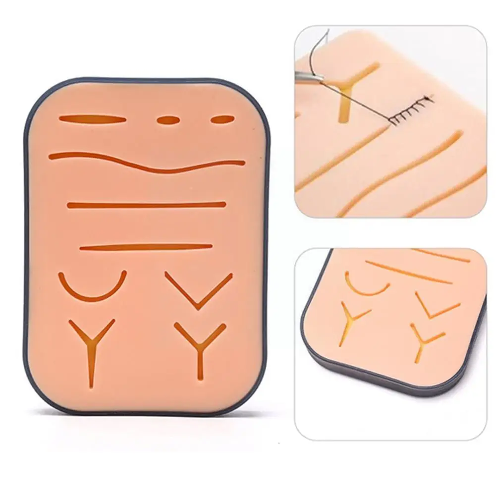

2021 Surgical Suture Kit Pad Silicone Fake Skin Suture Training Material Model Practice Q4b9