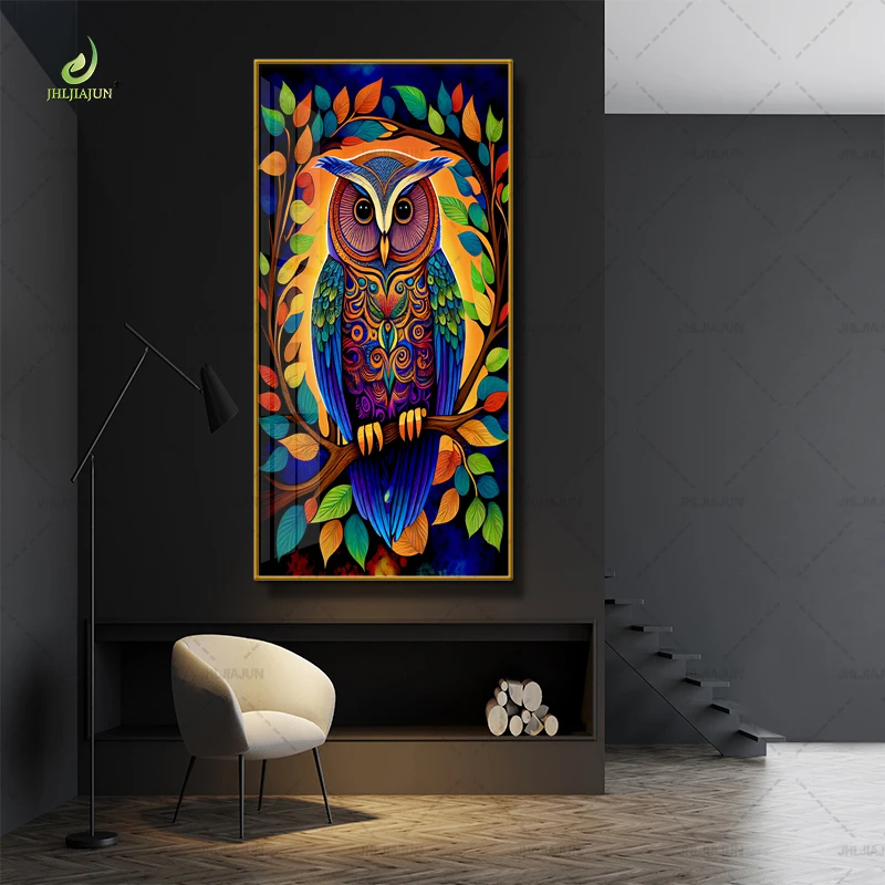 Алмазная живопись сделай сам полная вышивка птица красочная сова современная