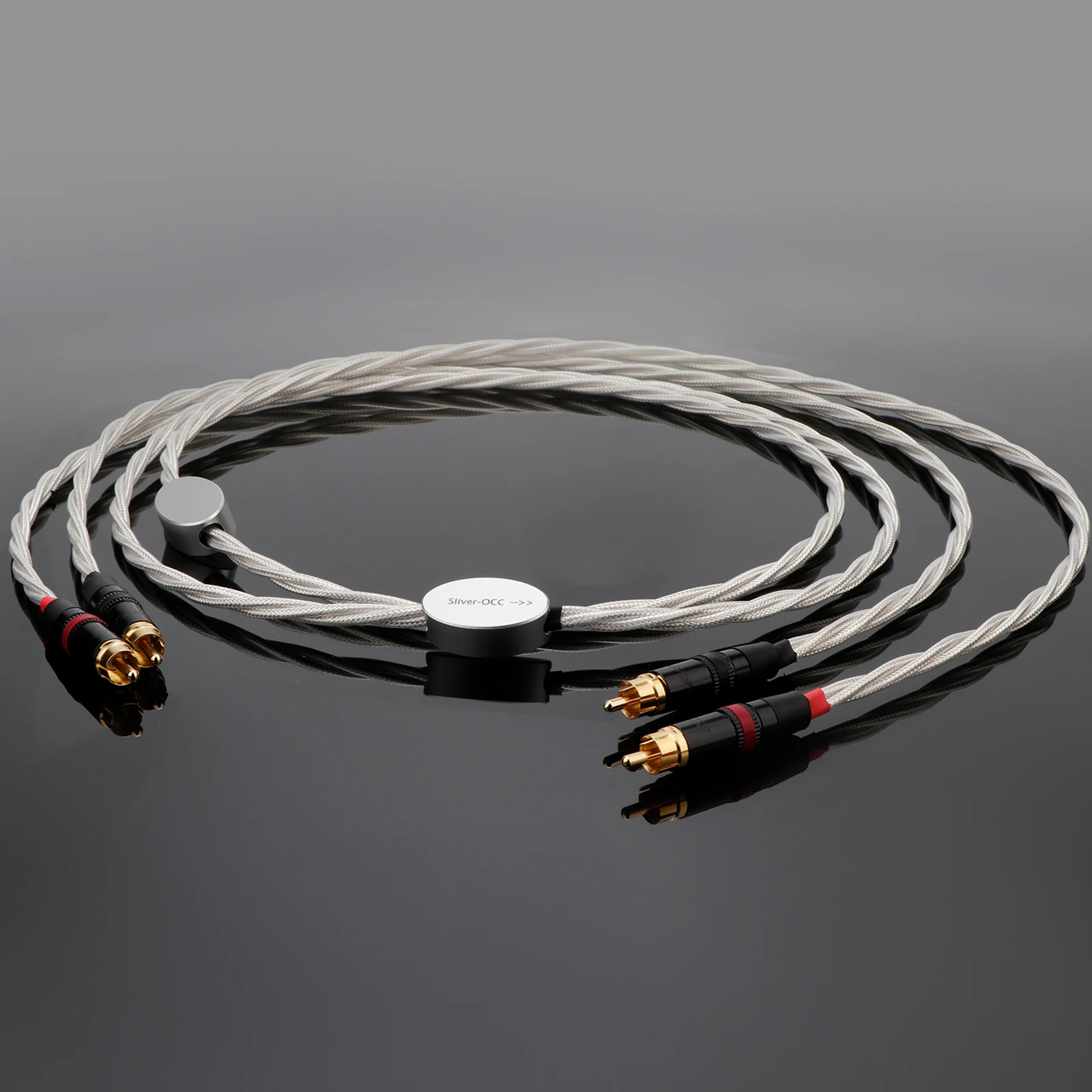 Фото Preffair 6N OCC Кристалл Медь 3-слойный плетеный медный кабель RCA Позолоченная пластина Hi-Fi аудиосигнальная линия для усилителя CD-плеера №2