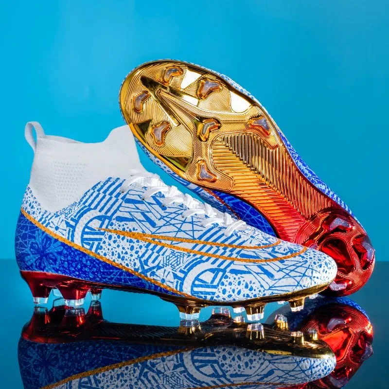 Новые мужские и женские профессиональные футбольные ботинки с длинными шипами