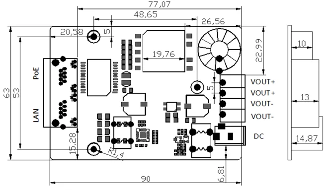 Рисунок 6 - Разветвитель PoE 12 В 6 А