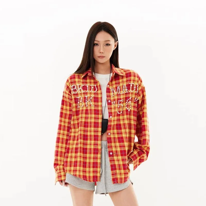 Винтажная блузка женская рубашка одежда уличная мода пальто в стиле хип-хоп с