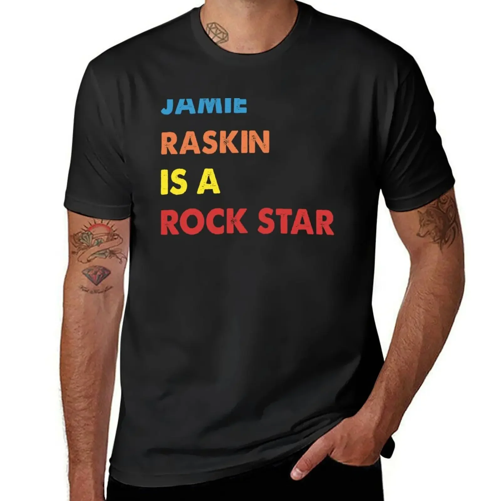 Футболка Jamie Raskin is a Rock Star хлопковые футболки с рисунком мужские