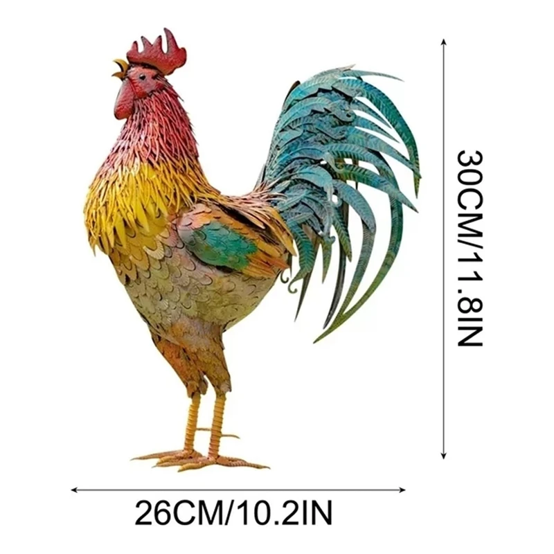 Металлический патриотический петух знак для крыльца скульптуры сад двор курица