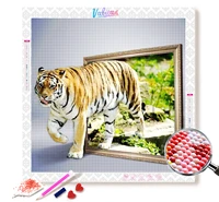 5d diy tiger diamond painting kits animals stitch diamond embroidery picture of rhinestones home decor gift