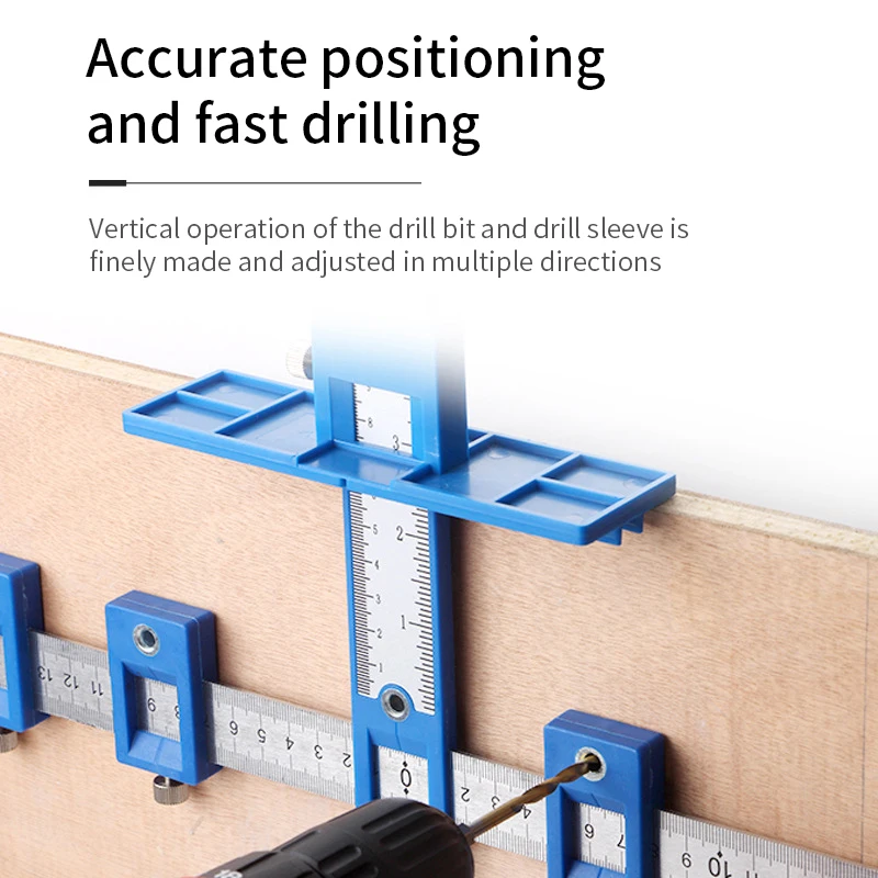 Woodworking Drill Punch Locator Jig Drill Guide Cabinet Hand