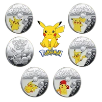 anime commemorative coins pokemon pikachu anime peripheral birthday gifts pok%c3%a9mon to send friends and bestie gifts kids gifts