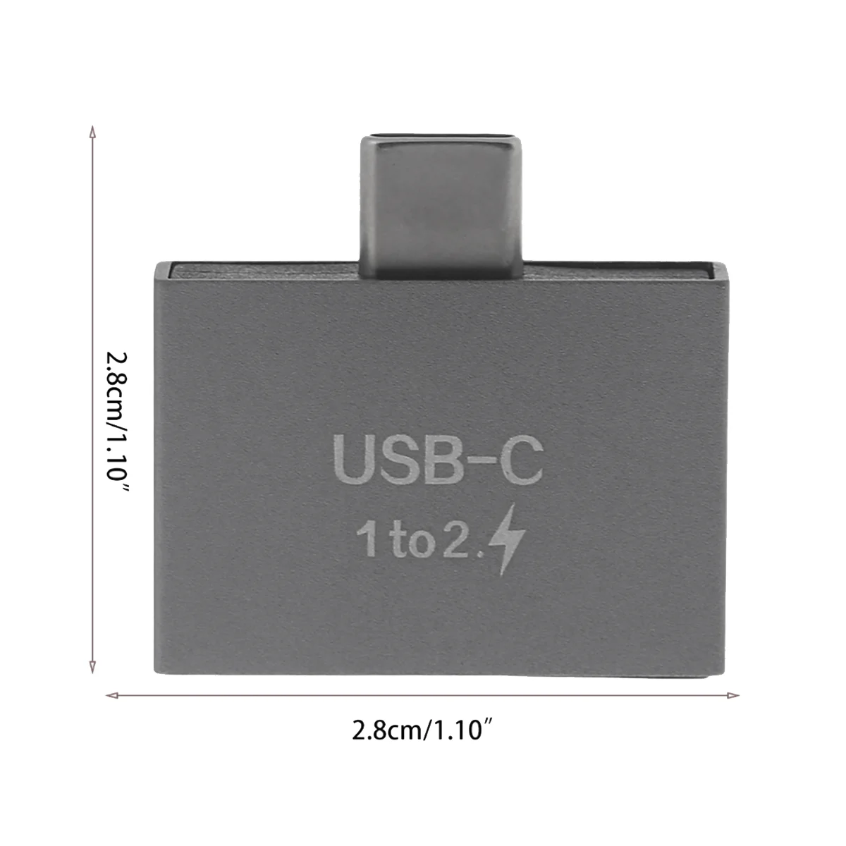 

Разветвитель-Переходник USB C «папа»-«мама» с двумя USB-портами