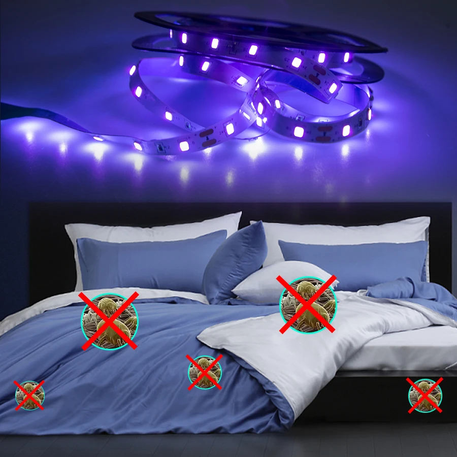 Светодиодная ультрафиолетовая лента SMD2835 для диджея