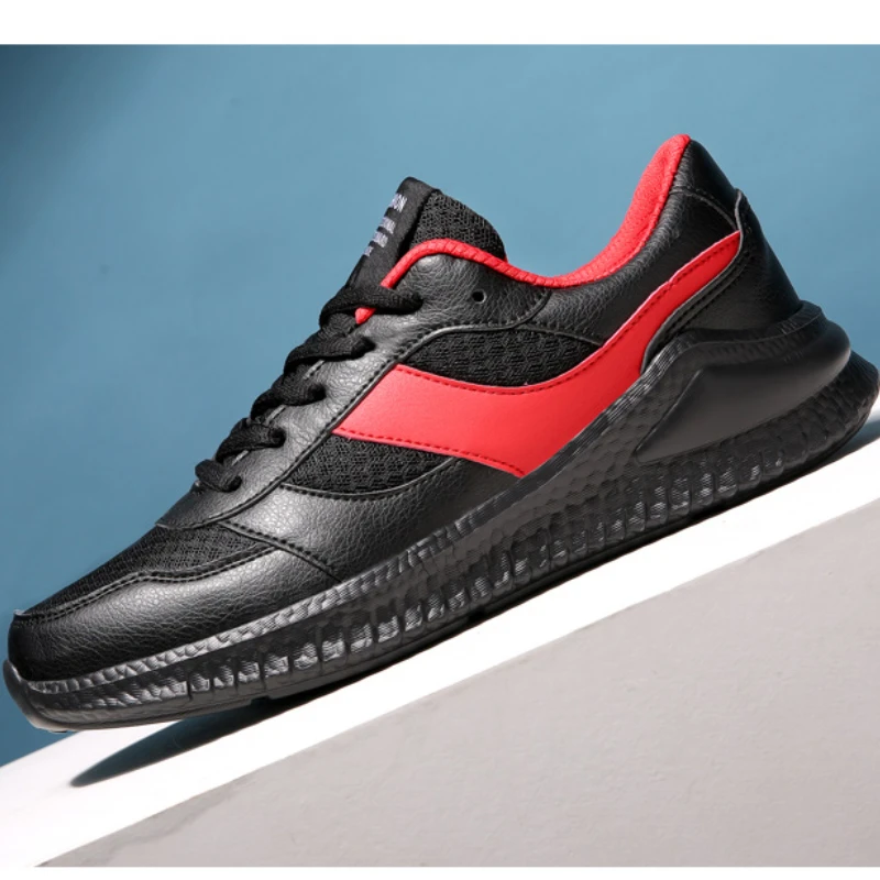 Men Running Shoes Outdoor Jogging Breathable Sneakers Lace-Up Non-Slip Athletic Shoes Fashion Comfortable Lightweight Soft