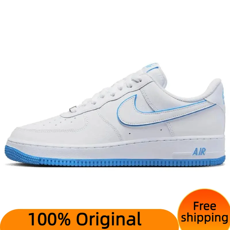 Кроссовки Nike Air Force 1 ✇ ' белая Университетская синяя обувь