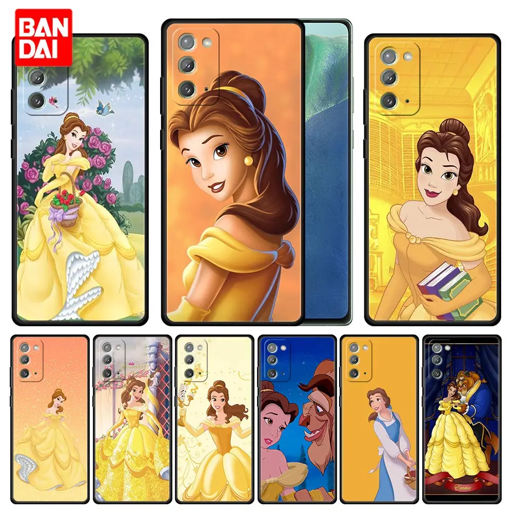 

Disney Belle Princess Case for Samsung Galaxy Note 20 10 9 8 S21 S20 FE Plus Ultra Lite 4G 5G Cover Funda Silicone Black