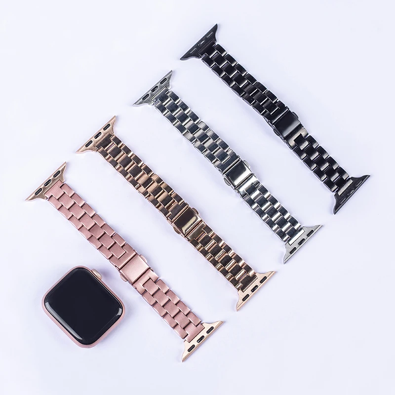 

Роскошный ремешок из нержавеющей стали для Apple Watch series 7 6 SE 5 4 3 2 1