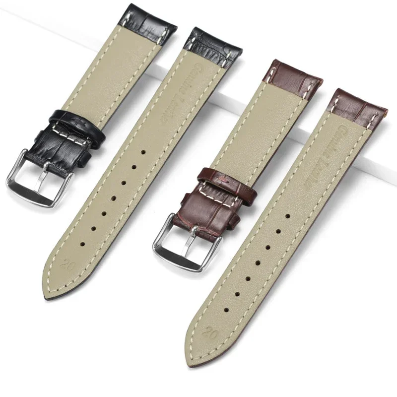 Фото Ремешок из телячьей кожи для смарт-часов Motorola Moto Watch 2026, 20 мм, 22 мм, для Moto Watch 2026, аксессуары для женщин и мужчин №4
