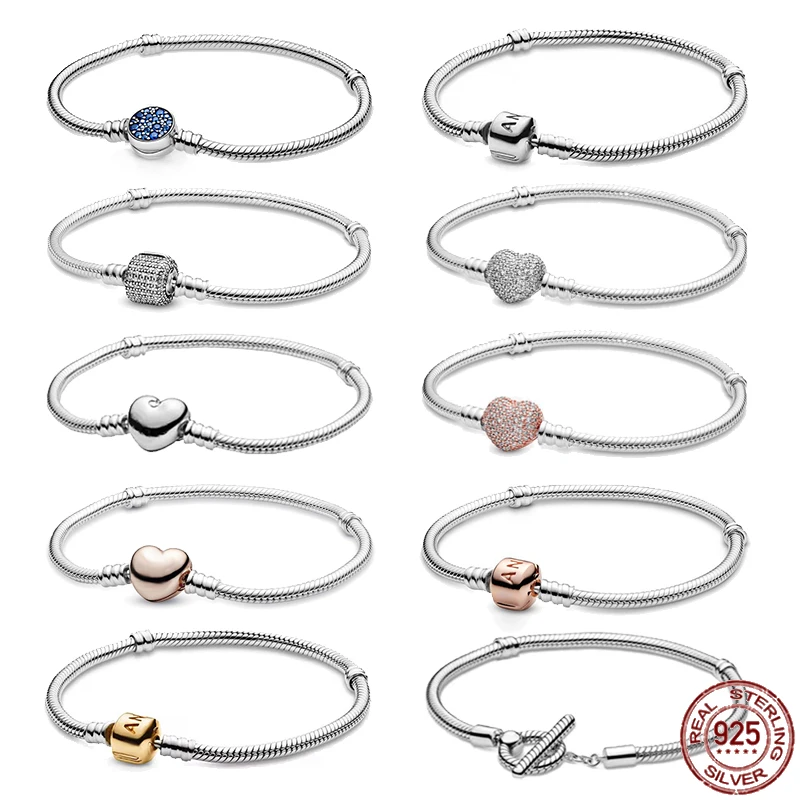 

Классический браслет из серебра 925 пробы с синей планкой