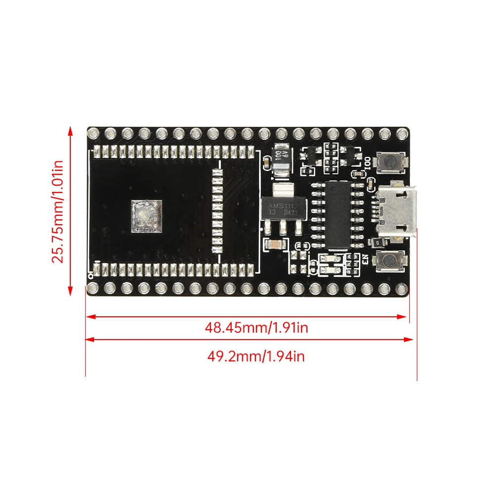 ESP32/ESP-32S Базовый модуль адаптера платы разработки NodeMCU CH340 38Pin MICRO USB ESP ESP32