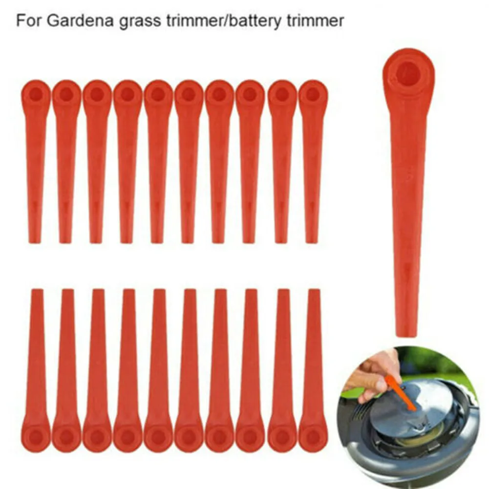 

100Pcs 70mm Plastic Blade Pendants For Gardena Grass Trimmer EasyCut Li-18/23R Blade Cutter Lawn Mower Spare Blade Garden Tool