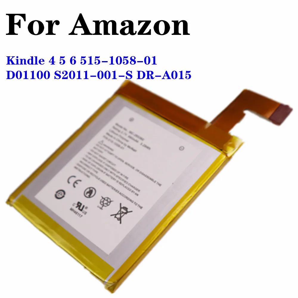 100% Оригинальный аккумулятор 890 мА/ч для Amazon Kindle 4 5 6 D01100 515-1058-01, задний фотоаккумулятор