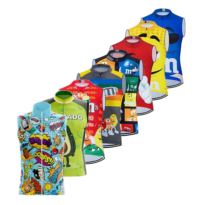 

Best Sell Cartoon Anime Men Lightweight Cycling Vest Windproof Waterproof MTB Bike Jacket Sleeveless Quick Dry Runing Outdoor Sp