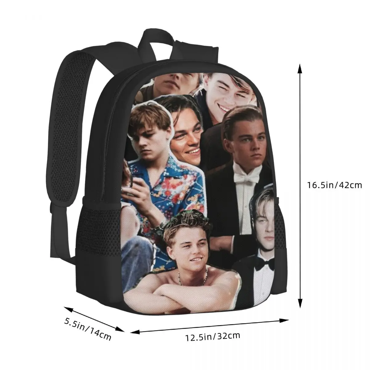 Leonardo Dicaprio Collage Backpack for Girls Boys Travel RucksackBackpacks for Teenage school bag