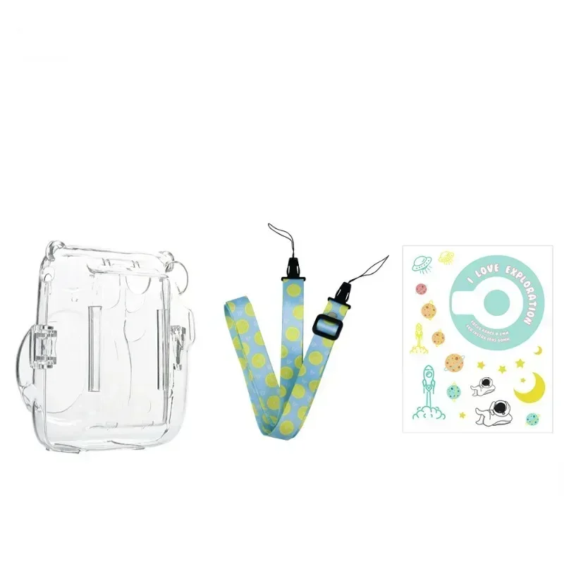 Хрустальный чехол для камеры 3 в 1 сумка хранения фотографий защитный с наклейкой