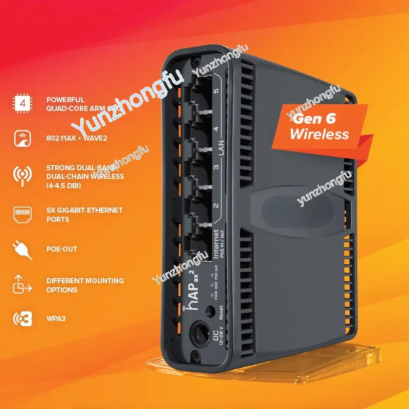 

Для беспроводного маршрутизатора C52iG-5HaxD2HaxD-TC HAP Ax2 Wifi6 802.11ax