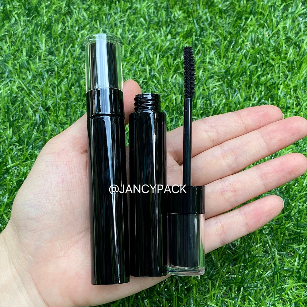 

Empty Plastic Mascara Tube Black Clear Eyelashes Cream Packing DIY High-end Eyelash Cream Refillable Container Custom Logo