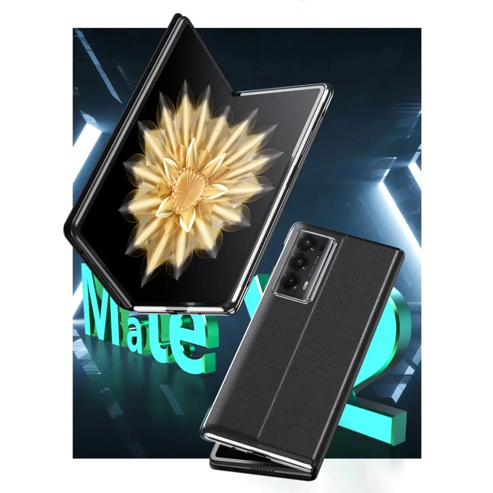 Для Honor Magic V2 VS2 VS умный кожаный чехол с окошком для телефона ультратонкий