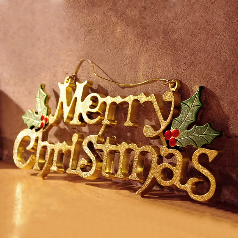 

Надпись с надписью на английском языке «Merry Christmas», Золотая и серебряная линия, ярлык, подвесные праздничные украшения, товары 2022, новый год