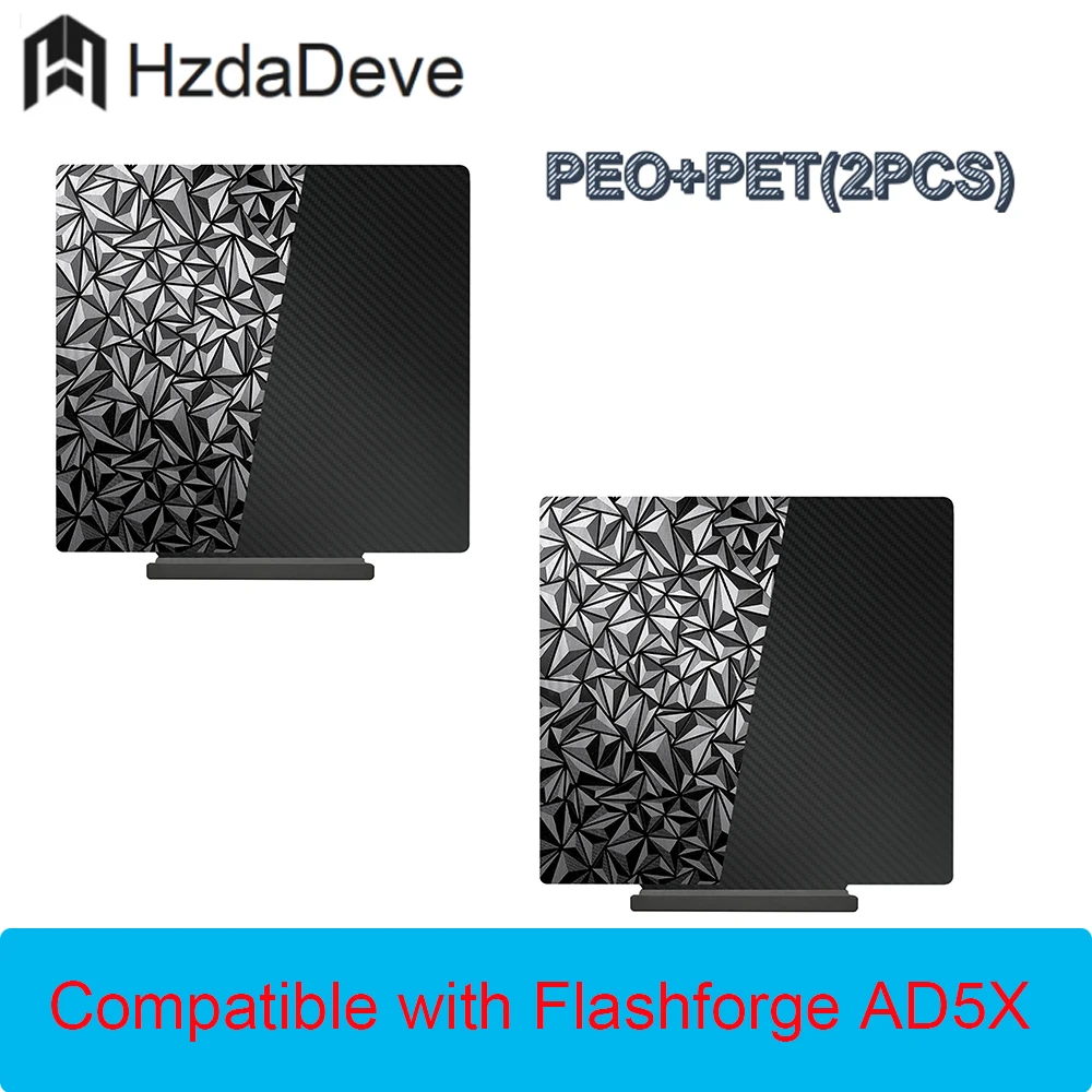 Фото Двусторонняя охлаждающая пластина HzdaDeve Cool Plate/Golden/PEO/PET с ручкой для FLASHFORGE AD5X/5M/5M Pro, низкотемпературная, для холодной печати №5
