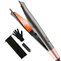 2 in 1 adjustable temperature tourmaline ceramic twist hair curling curler crimper wand roller hair straightener styling tool