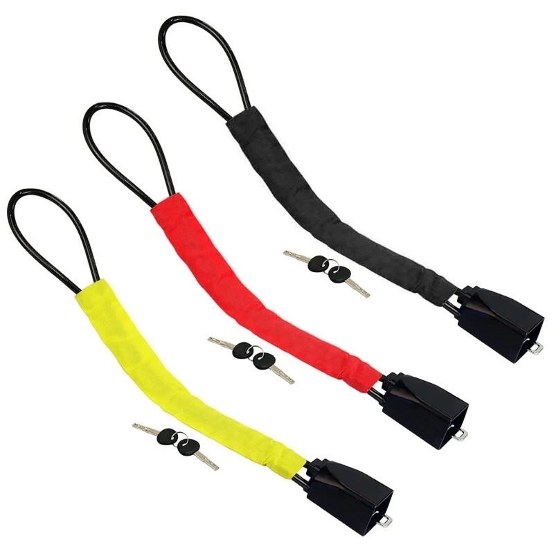 

Steering Wheel Lock Belt Lock Universal Fit Most Vehicles Sturdy Lock for Car Truck SUV Security with 2 Keys