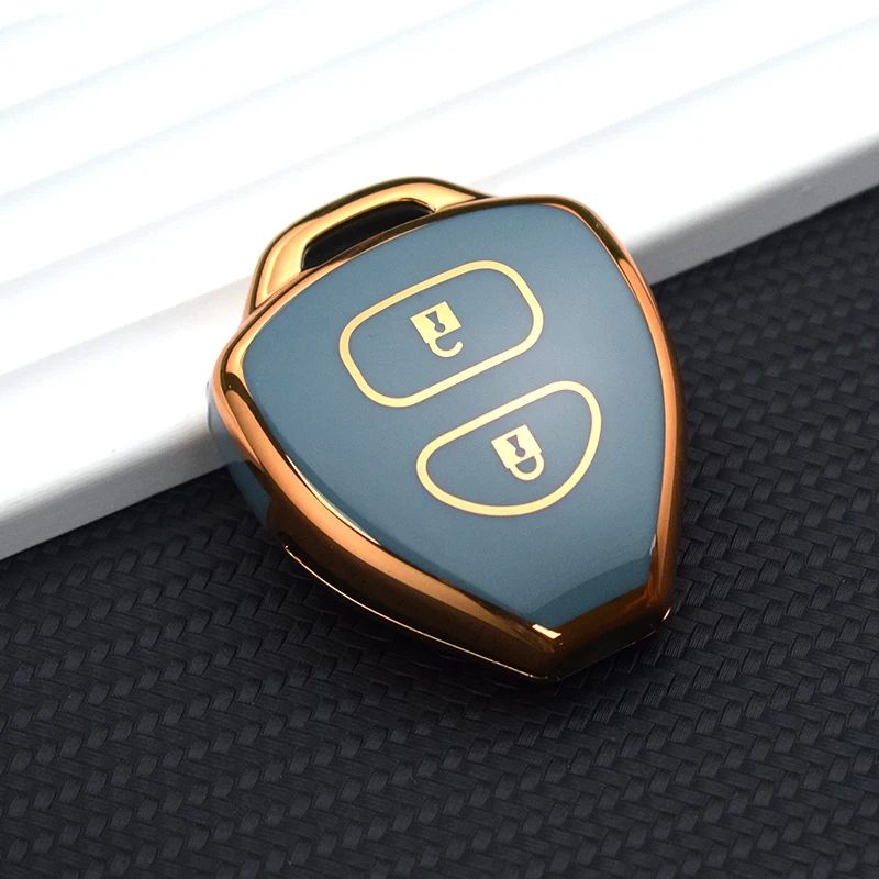 

Чехол-брелок для автомобильного ключа с 2/кнопками для Toyota Corolla VIOS Camry Yaris RAV4 HiLux Cruiser Fortuner