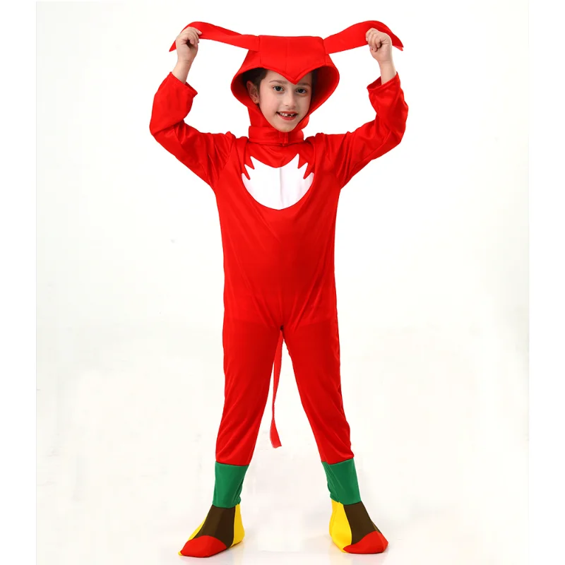

Аниме мультфильм Sonic Ежик Косплей Костюм Хэллоуин Карнавал вечерние для детей костюмы Детский красный комбинезон