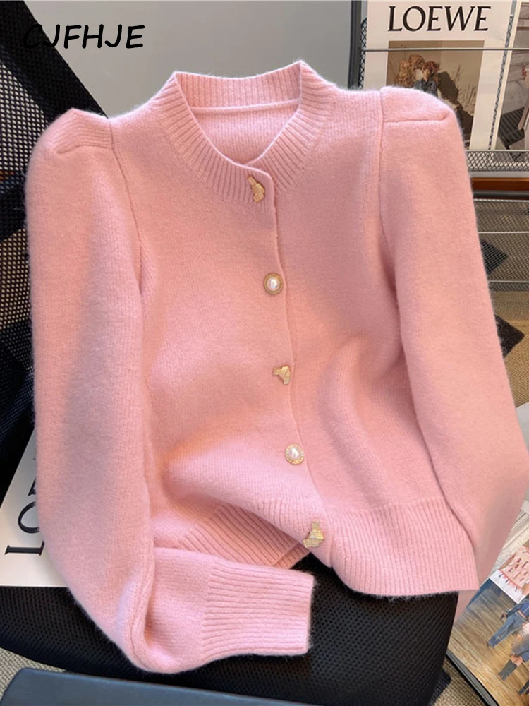 CJFHJE однотонный очаровательный стильный свитер с длинными рукавами и