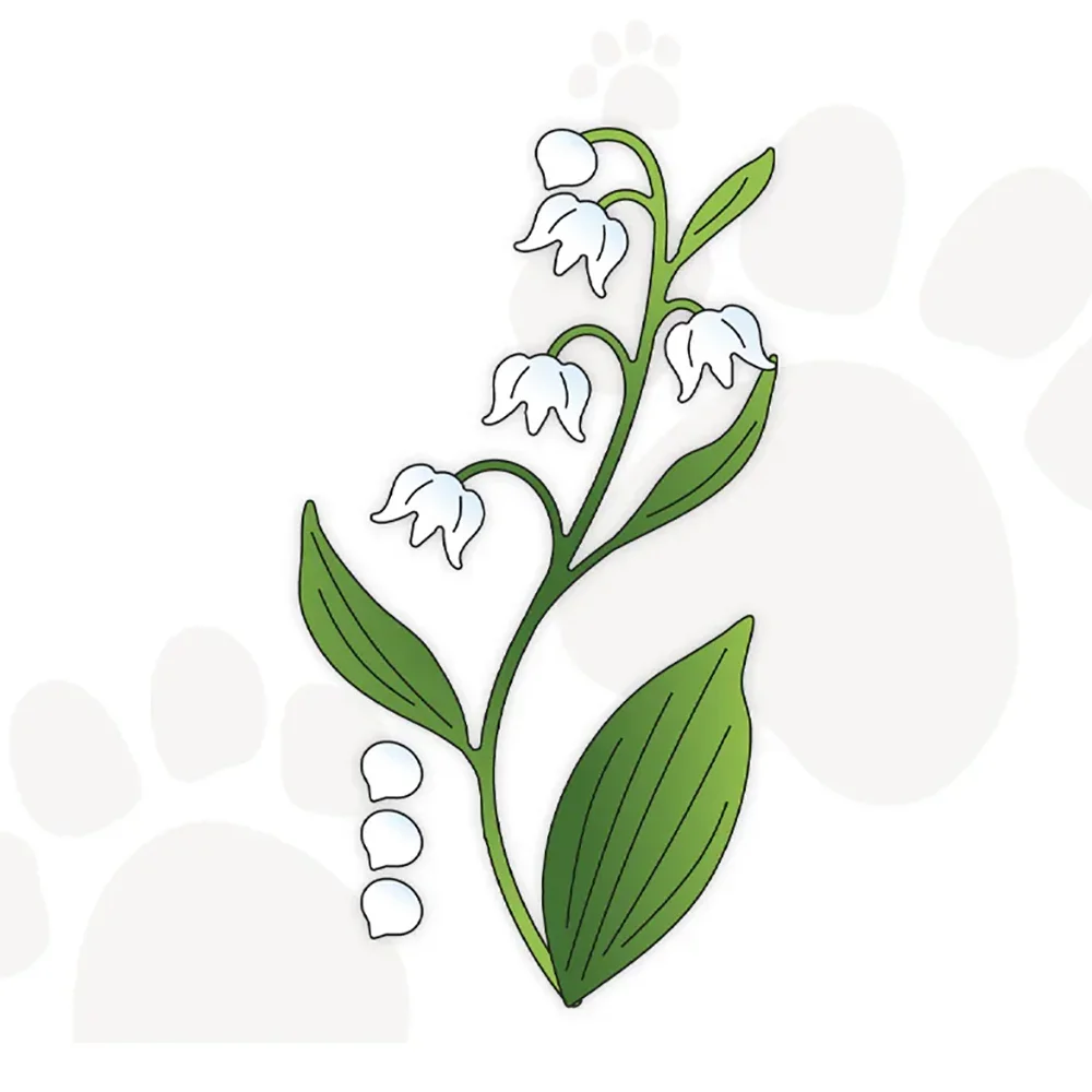 Вырубные штампы новые поступления 2024 стебель из лилии для Diy принадлежности