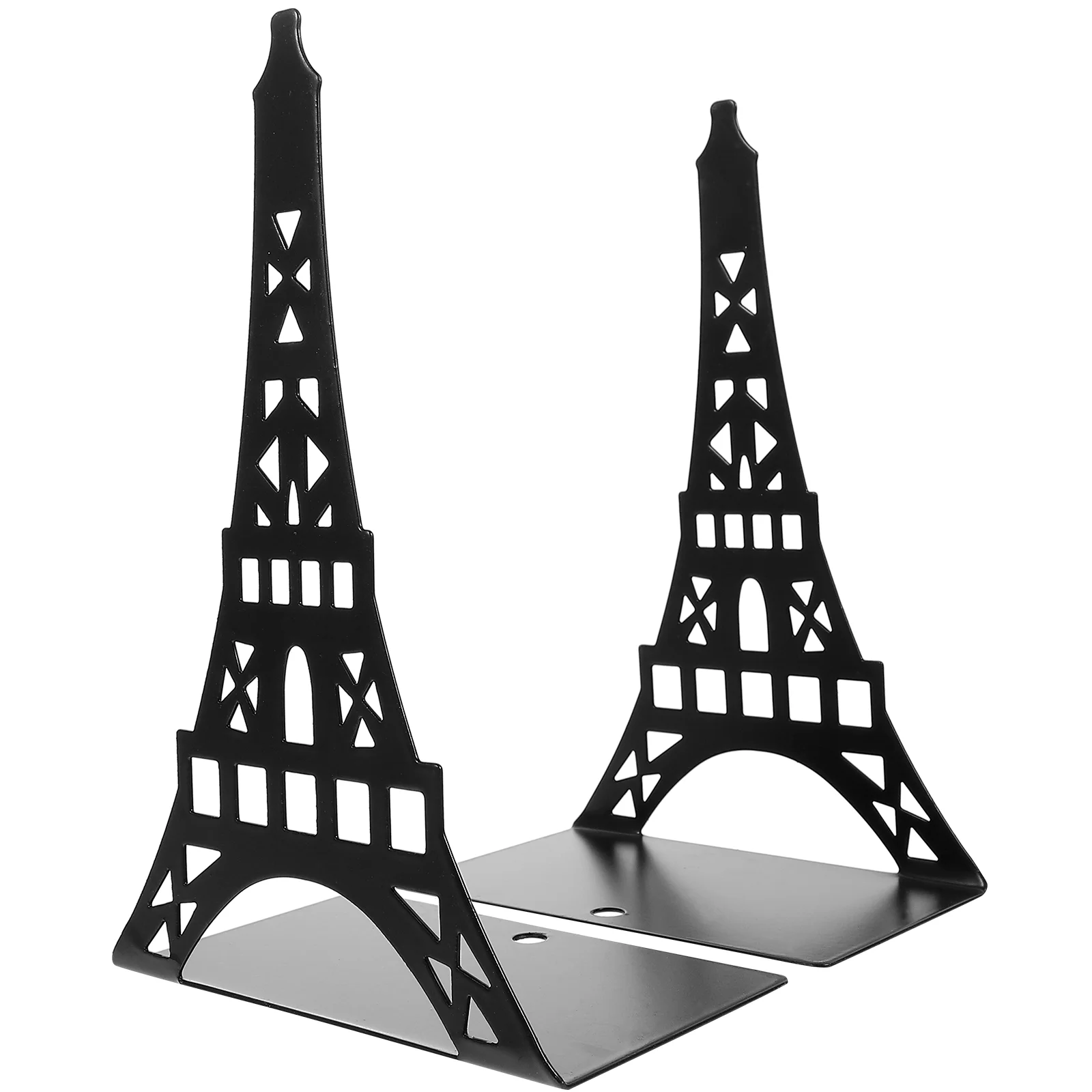 

2 Pcs Bookend Crafted Organizer Reusable Holders Shelves Kids Room Decor Tower Shape Ends Iron Bookends Reading
