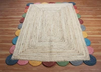 carpet 100 natural jute and cotton rugs floor mat geometric jute area rug natural indian style braided outdoor 5 x 8 ft