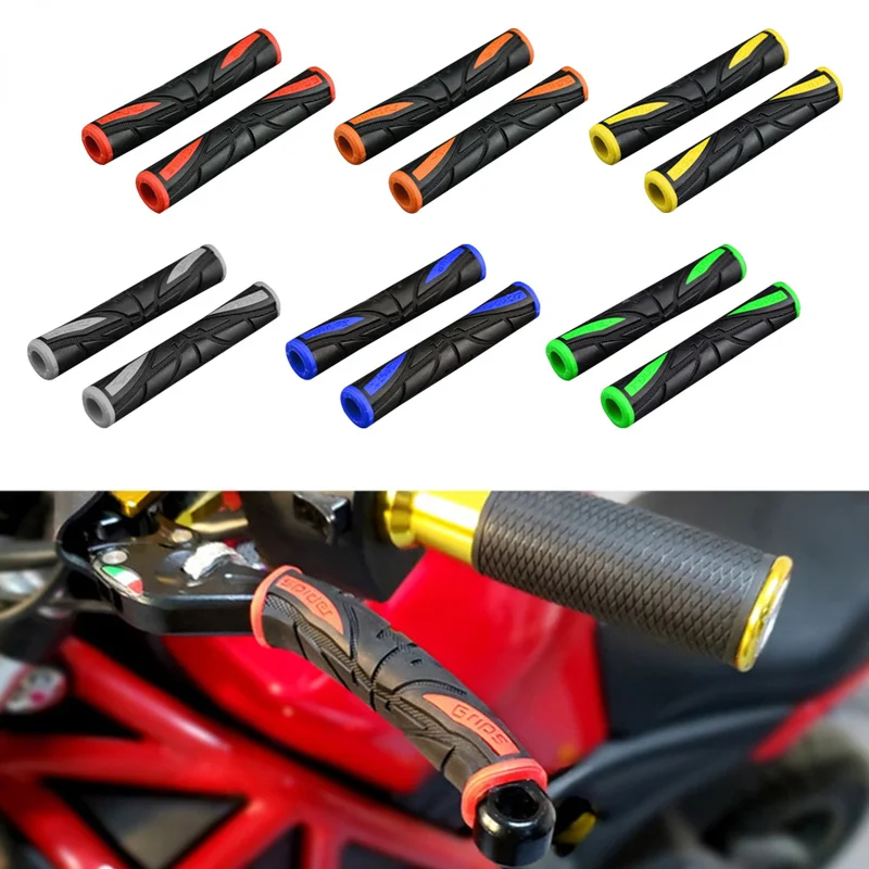 

Motorcycle Bike Soft Anti-Slip Brake Handle Silicone Sleeve Motorcycle Bicycle Protection Cover Protective Handlebar Accessories