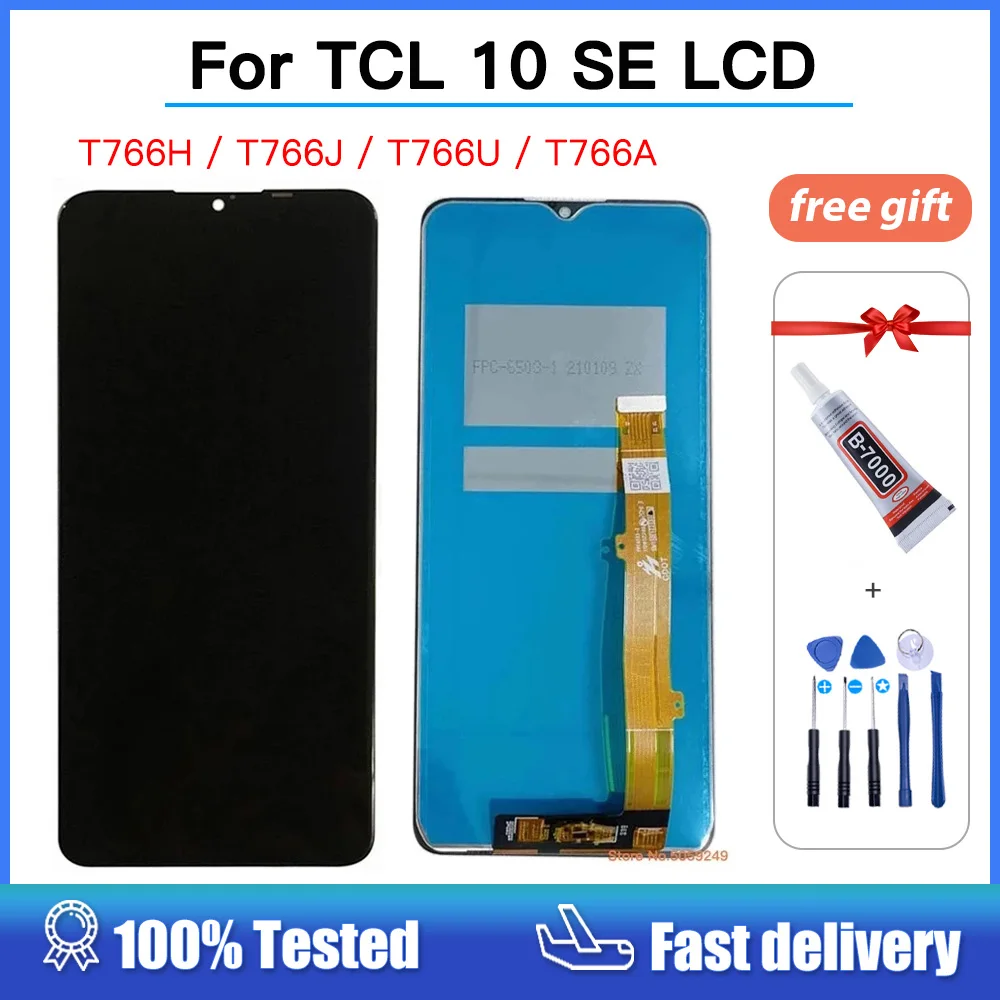 Протестированный Оригинальный ЖК-дисплей для TCL 10 SE T766H T766J T766U T766A, сенсорная панель, экран с дигитайзером в сборе для TCL 10SE Pantalla