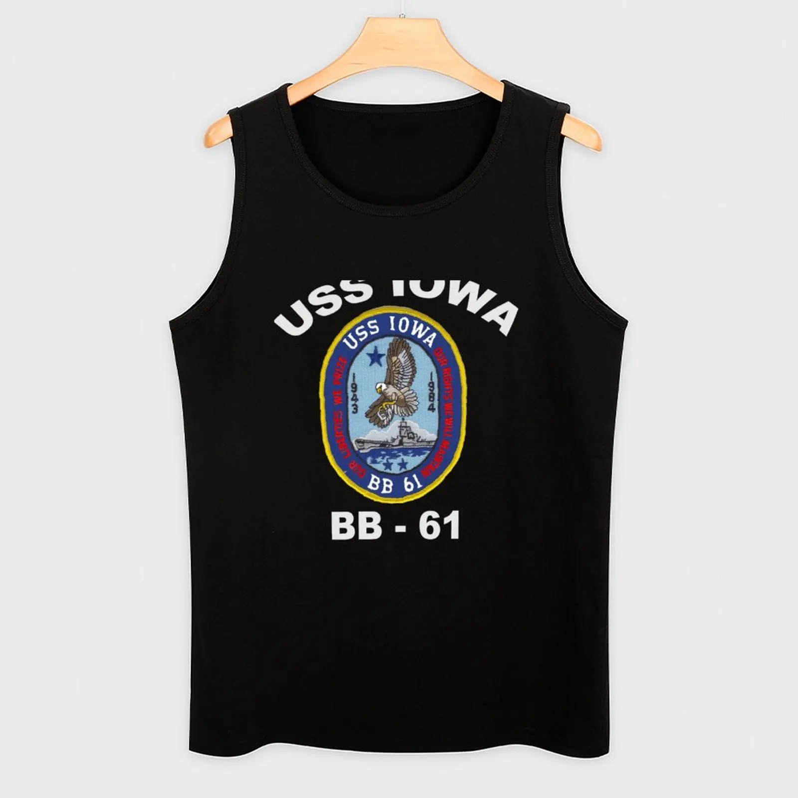 Мужская футболка без рукавов темно-синяя хлопковая Футболка с рисунком размеры