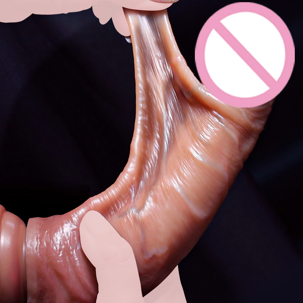 Реалистичный фаллоимитатор Spuer Bigger силиконовый слой пениса с присоской