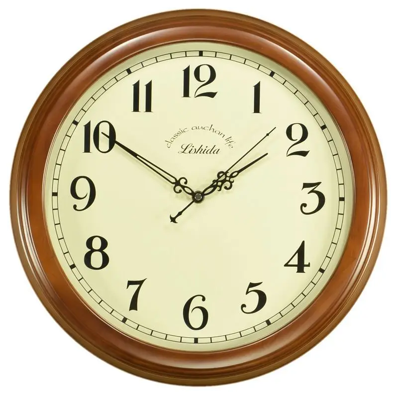 

Nordic Solid Wood Retro Silent Wall Clock Wooden Living Room Wall Clockes Home Decor Bedroom Clocks Living Room Decoration Zegar