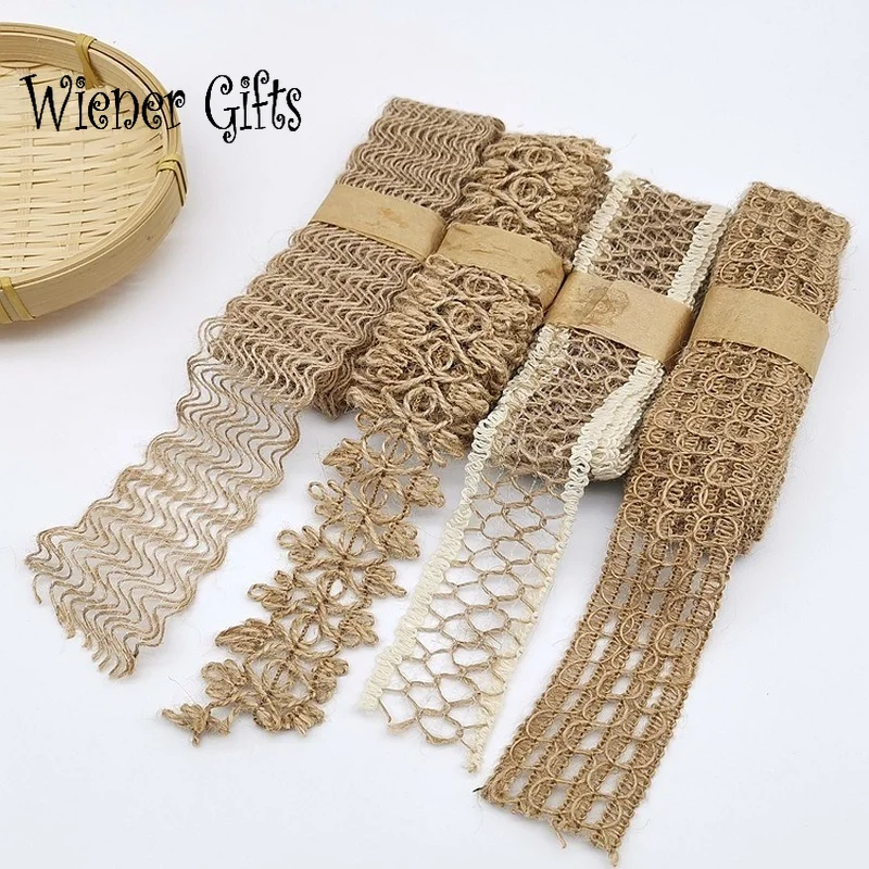 

Hessian Flat Line Hessian Vintage Rustic Hemp Rope Christmas Wedding Party Centerpiece Decor Gift Wrap Ribbon