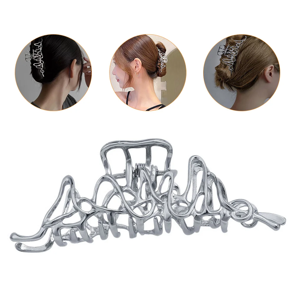 

3pcs Irregular Alloy Meatball Head Hair Clamp Hair Catch Barrettes Hair Claw Clips