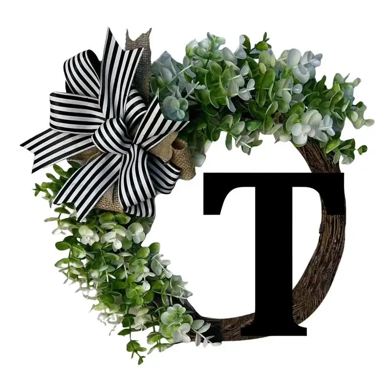 

Last Name Wreath A-Z Letter Last Name Year Round Front Door Wreath 15inch Year Round Front Door Wreath With Bow And Faux