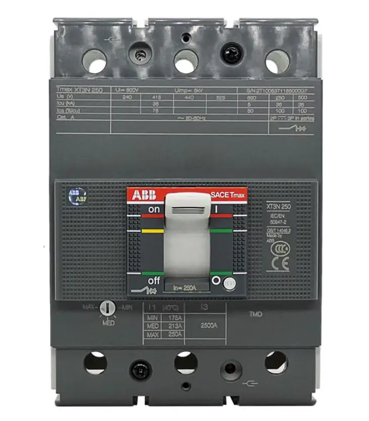 Оригинальный трехфазный воздушный выключатель XT3N250 3P автоматический