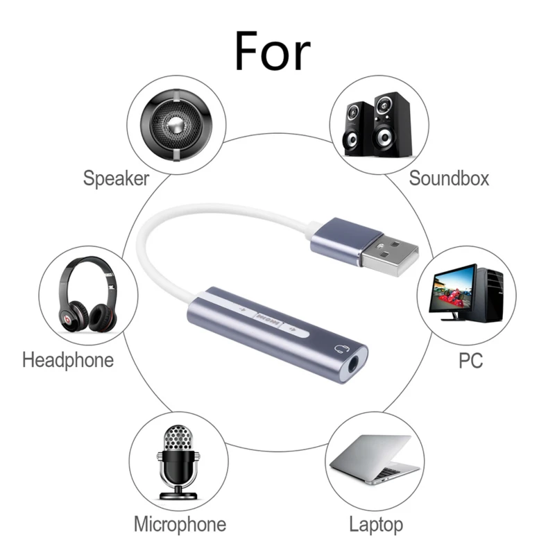 2 в 1 внешняя звуковая карта USB C 3 0 до 5 мм Jack аудио микрофон адаптер для наушников