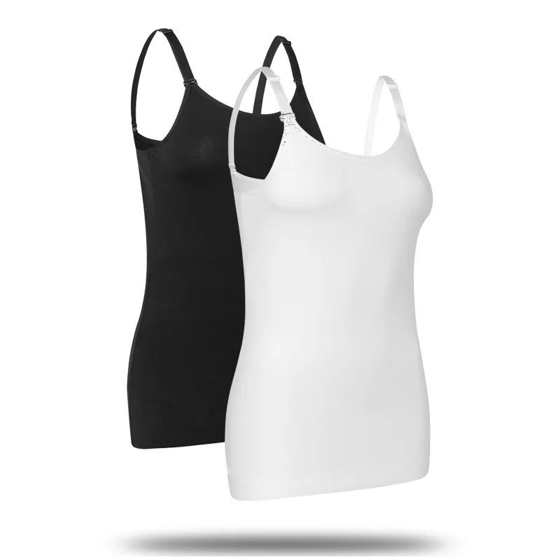 

maternity vest home nursing camisole Black