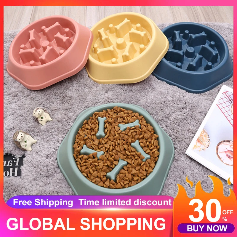 

Для Кормления Собаки Миски для пищевых продуктов для щенков, пластиковые миски для медленного еды, миска для предотвращения ожирения, товар...